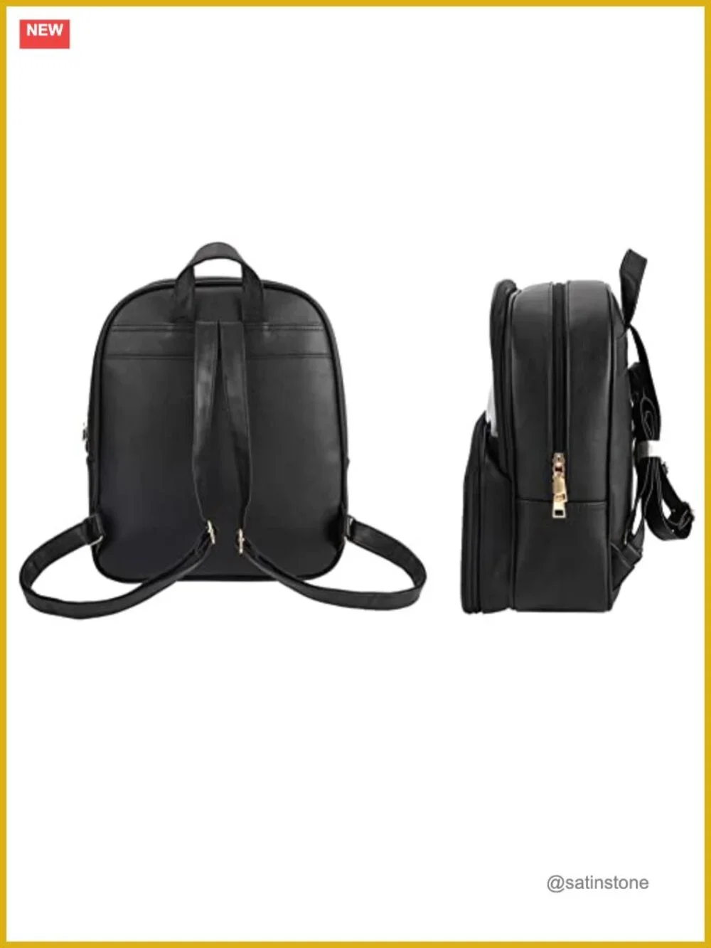 ITA Backpack Double Window Candy PU Leather Backpack with Pin Insert